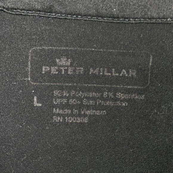 Peter Millar Sydney Stretch 1/4 Zip Pullover Men's Large Black Golf Performance - Picture 7 of 11